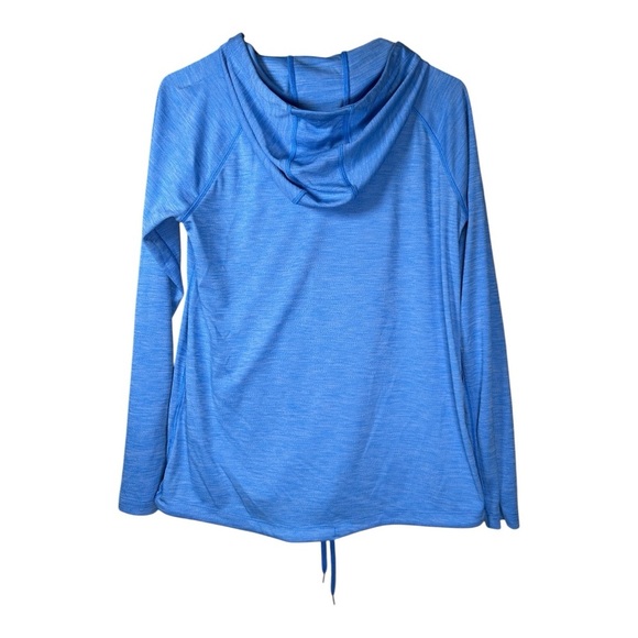Under Armour Hoodie Women’s Small Blue HeatGear Drawstring Waist Performance - Picture 4 of 8